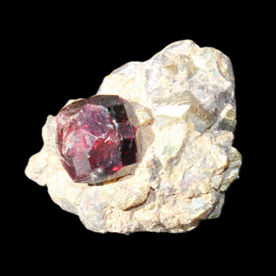 Red with Green Garnet cluster from Pakistan crystal cluster 45*38*45mm 97g in sunlight - Rocks and Things Store