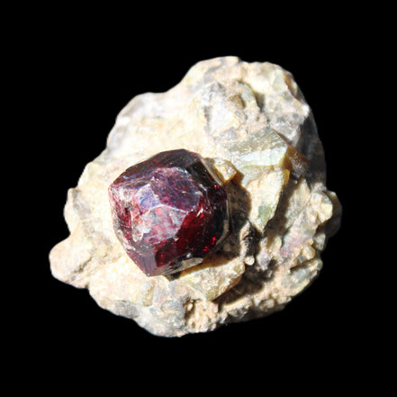 Red with Green Garnet cluster from Pakistan crystal cluster 45*38*45mm 97g in sunlight - Rocks and Things Store
