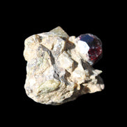 Red with Green Garnet cluster from Pakistan crystal cluster 45*38*45mm 97g in sunlight - Rocks and Things Store