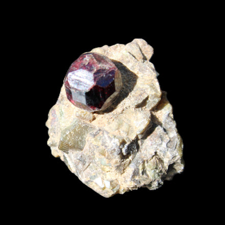 Red with Green Garnet cluster from Pakistan crystal cluster 45*38*45mm 97g in sunlight - Rocks and Things Store