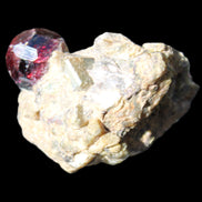 Red with Green Garnet cluster from Pakistan crystal cluster 45*38*45mm 97g in sunlight - Rocks and Things Store