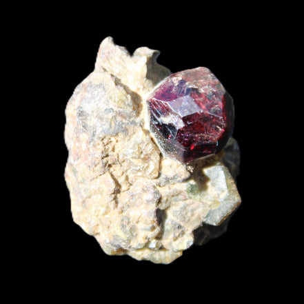 Red with Green Garnet cluster from Pakistan crystal cluster 45*38*45mm 97g in sunlight - Rocks and Things Store