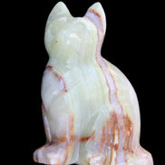 Afghan Jade hand-carved Cat 80*46*103mm 540g in sunlight - Rocks and Things Store