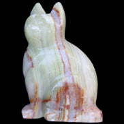 Afghan Jade hand-carved Cat 80*46*103mm 540g in sunlight - Rocks and Things Store
