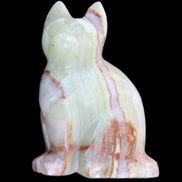 Afghan Jade hand-carved Cat 80*46*103mm 540g in sunlight - Rocks and Things Store