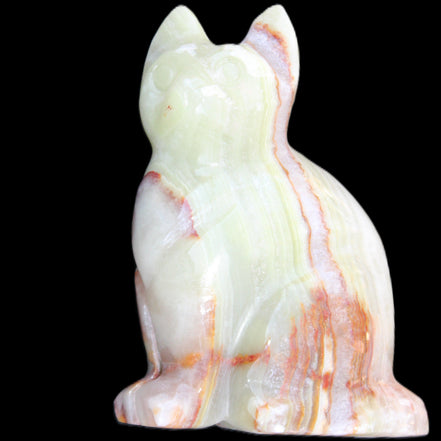 Afghan Jade hand-carved Cat 80*46*103mm 540g in sunlight - Rocks and Things Store