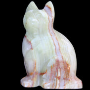 Afghan Jade hand-carved Cat 80*46*103mm 540g in sunlight - Rocks and Things Store