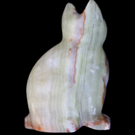Afghan Jade hand-carved Cat 80*46*103mm 540g in sunlight - Rocks and Things Store