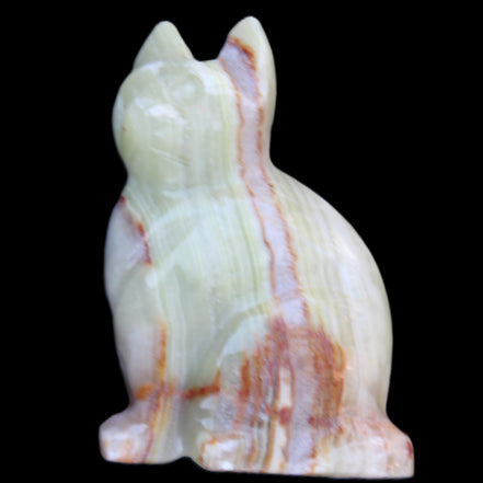 Afghan Jade hand-carved Cat 80*46*103mm 540g in sunlight - Rocks and Things Store