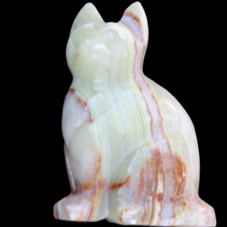 Afghan Jade hand-carved Cat 80*46*103mm 540g in sunlight - Rocks and Things Store