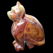 Afghan Jade hand-carved Cat 70*38*100mm 416g in sunlight - Rocks and Things Store