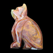 Afghan Jade hand-carved Cat 70*38*100mm 416g in sunlight - Rocks and Things Store