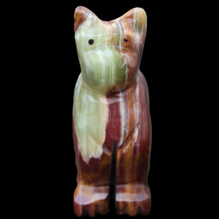 Afghan Jade hand-carved Cat 70*38*100mm 416g in sunlight - Rocks and Things Store