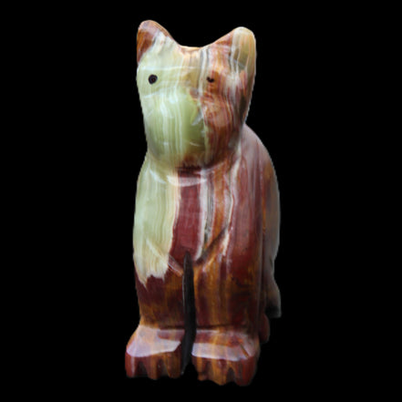 Afghan Jade hand-carved Cat 70*38*100mm 416g in sunlight - Rocks and Things Store
