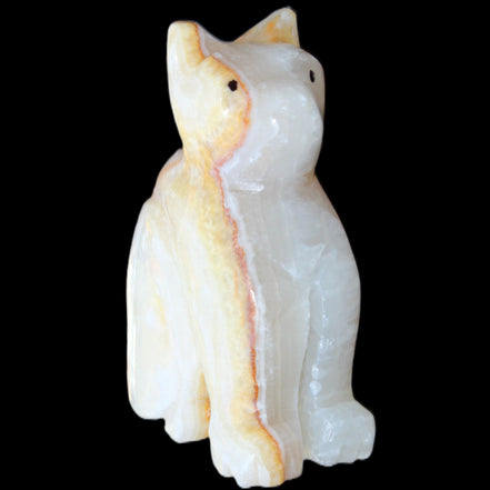 Afghan Jade hand-carved Cat 66*35*98mm 385g in sunlight - Rocks and Things Store