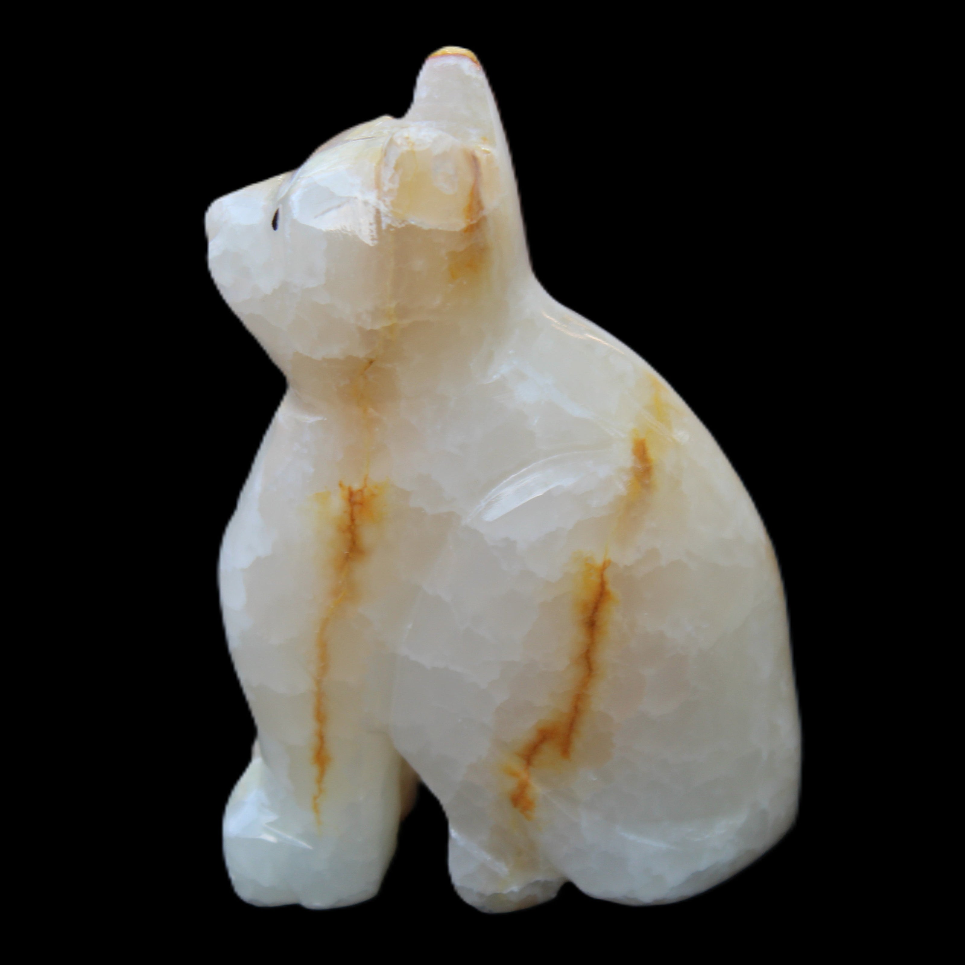 Afghan Jade hand-carved Cat 66*35*98mm 385g in sunlight - Rocks and Things Store