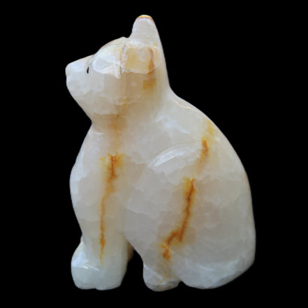 Afghan Jade hand-carved Cat 66*35*98mm 385g in sunlight - Rocks and Things Store