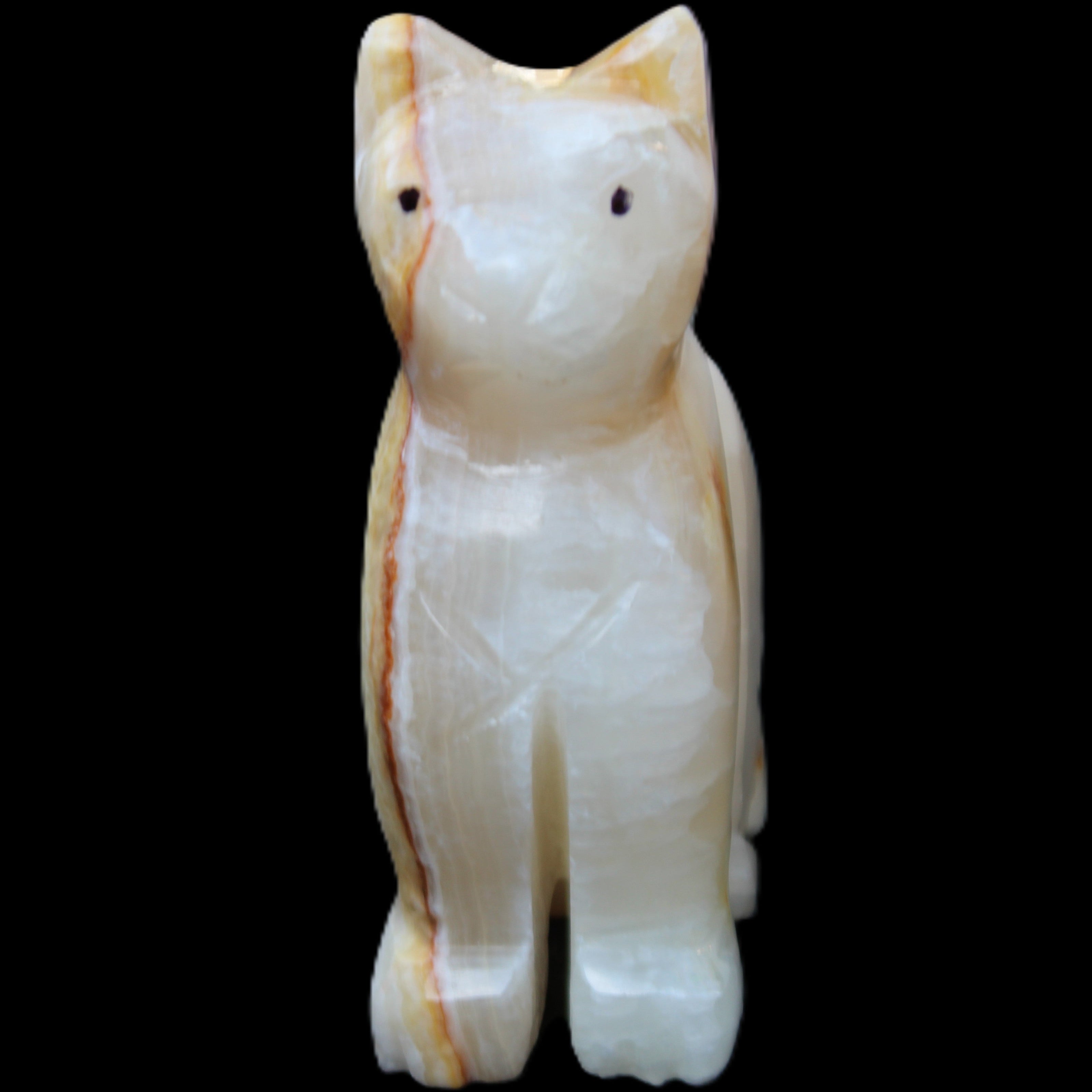 Afghan Jade hand-carved Cat 66*35*98mm 385g in sunlight - Rocks and Things Store