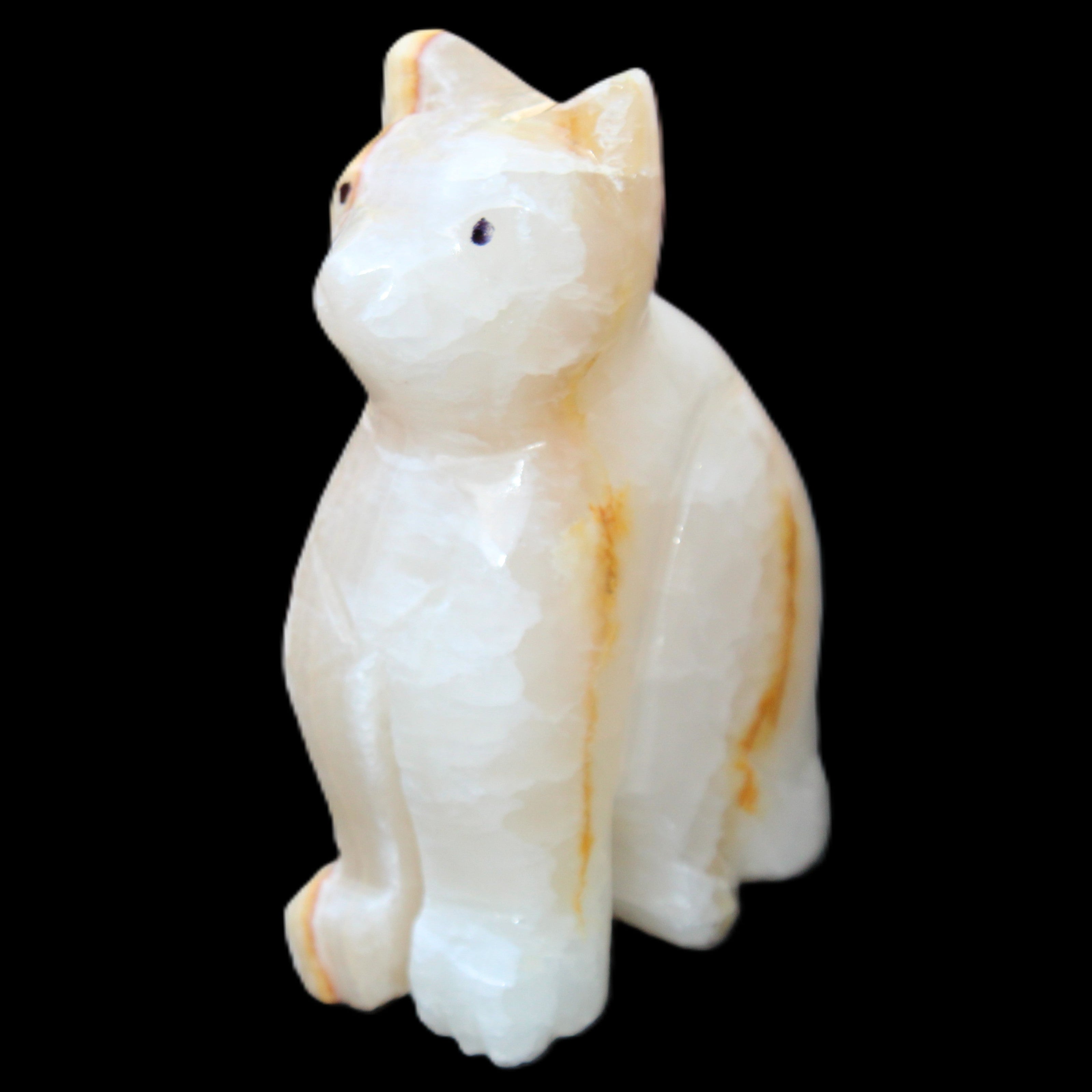 Afghan Jade hand-carved Cat 66*35*98mm 385g in sunlight - Rocks and Things Store