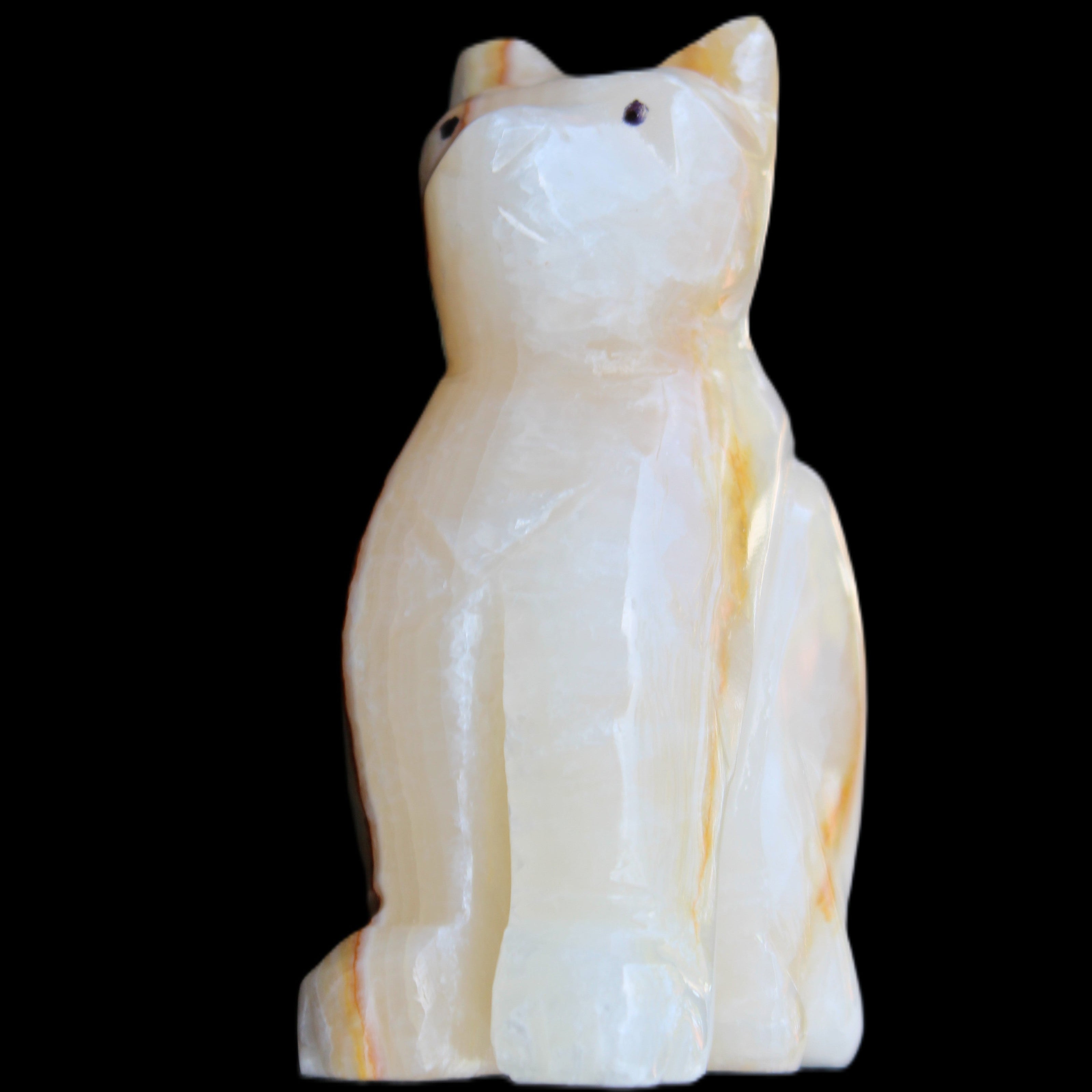 Afghan Jade hand-carved Cat 66*35*98mm 385g in sunlight - Rocks and Things Store