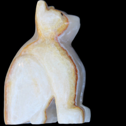 Afghan Jade hand-carved Cat 66*35*98mm 385g in sunlight - Rocks and Things Store