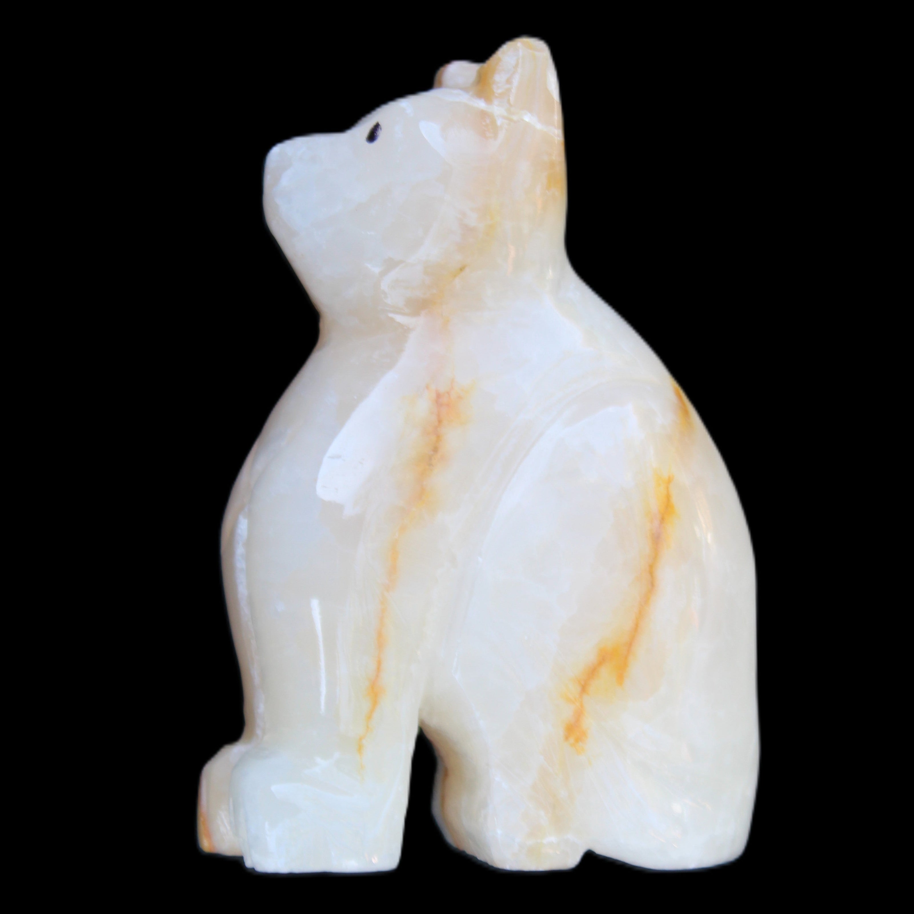 Afghan Jade hand-carved Cat 66*35*98mm 385g in sunlight - Rocks and Things Store