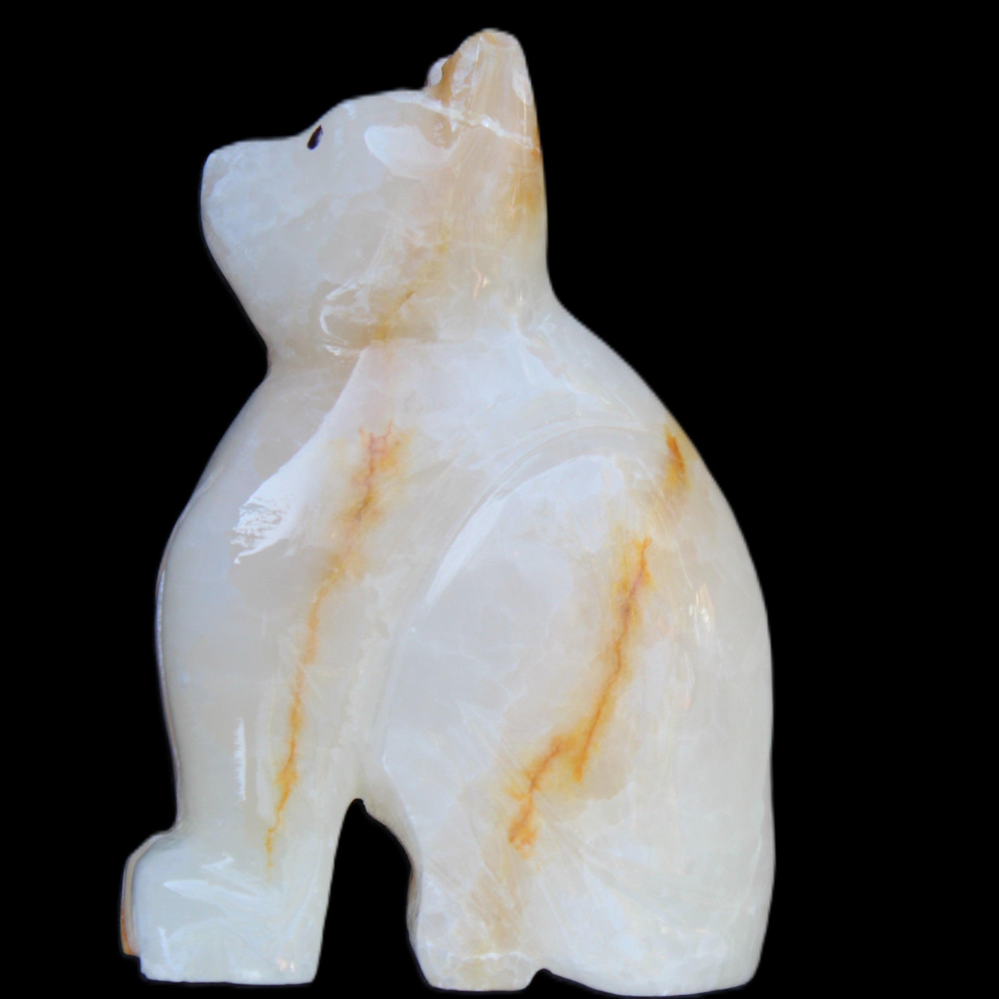 Afghan Jade hand-carved Cat 66*35*98mm 385g in sunlight - Rocks and Things Store
