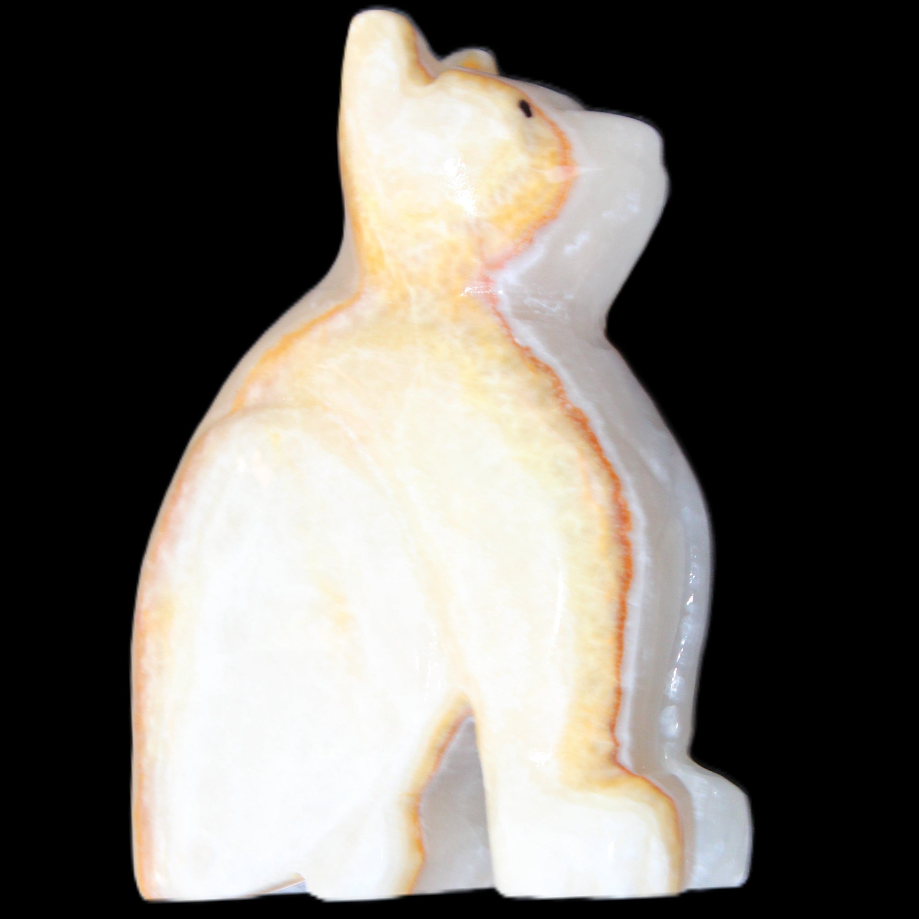 Afghan Jade hand-carved Cat 66*35*98mm 385g in sunlight - Rocks and Things Store