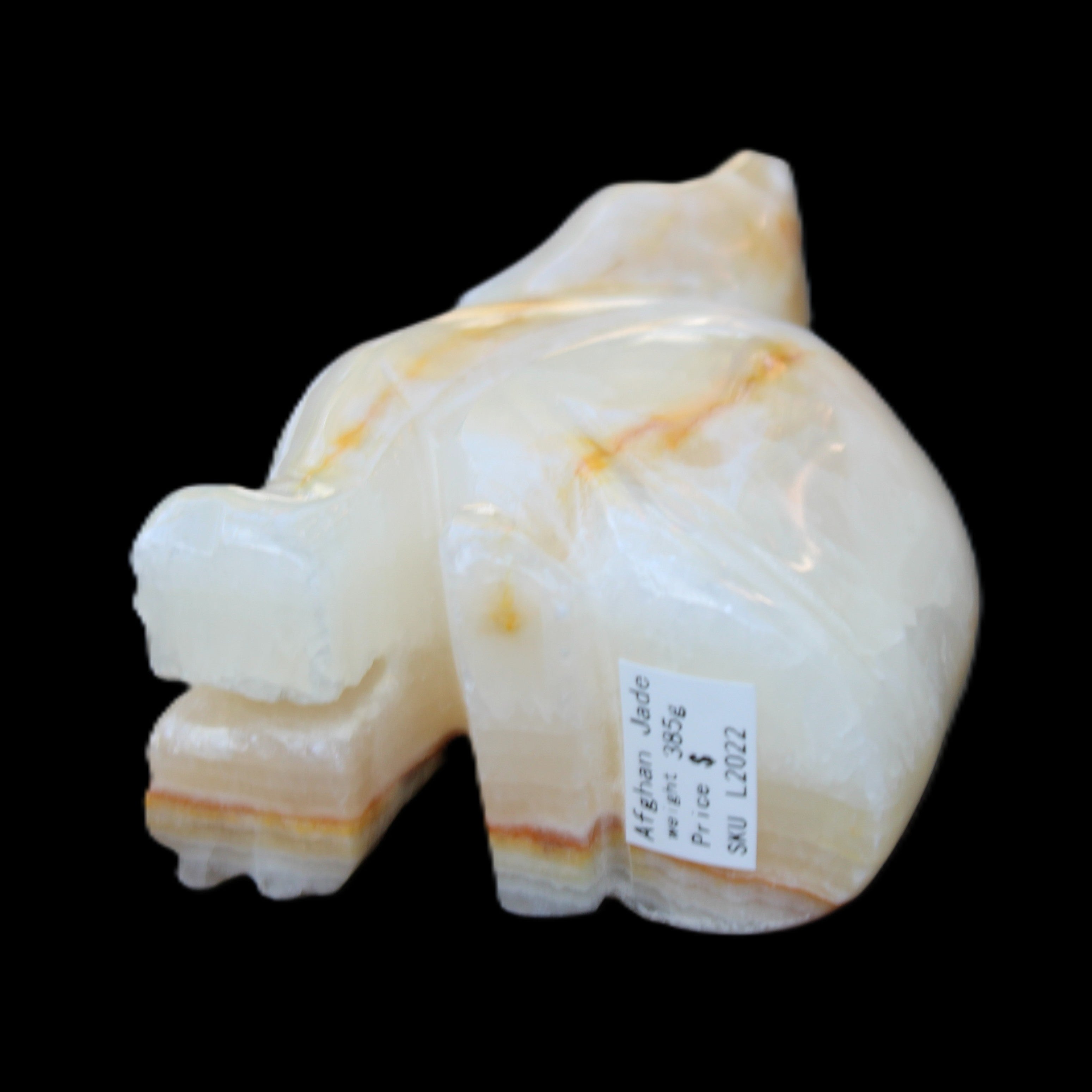Afghan Jade hand-carved Cat 66*35*98mm 385g in sunlight - Rocks and Things Store