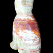Afghan Jade hand-carved Cat 67*31*103mm 354g in sunlight - Rocks and Things Store