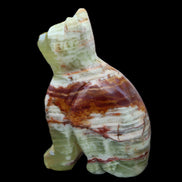 Afghan Jade hand-carved Cat 67*31*103mm 354g in sunlight - Rocks and Things Store