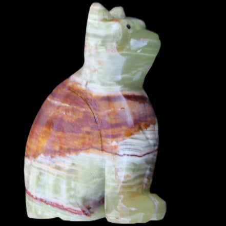 Afghan Jade hand-carved Cat 67*31*103mm 354g in sunlight - Rocks and Things Store