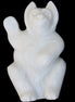 White Jade hand-carved Cat 80*41*132mm 642g in sunlight - Rocks and Things Store