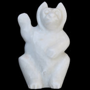 White Jade hand-carved Cat 80*41*132mm 642g in sunlight - Rocks and Things Store