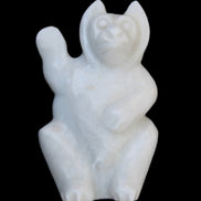 White Jade hand-carved Cat 80*41*132mm 642g in sunlight - Rocks and Things Store