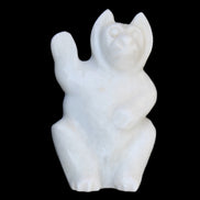 White Jade hand-carved Cat 80*41*132mm 642g in sunlight - Rocks and Things Store