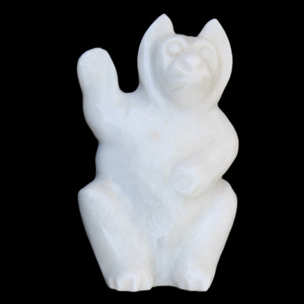 White Jade hand-carved Cat 80*41*132mm 642g in sunlight - Rocks and Things Store