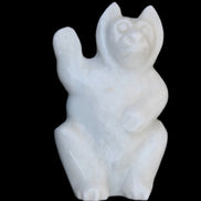 White Jade hand-carved Cat 80*41*132mm 642g in sunlight - Rocks and Things Store