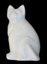 White Jade hand-carved Cat 61*40*106mm 407g in sunlight - Rocks and Things Store
