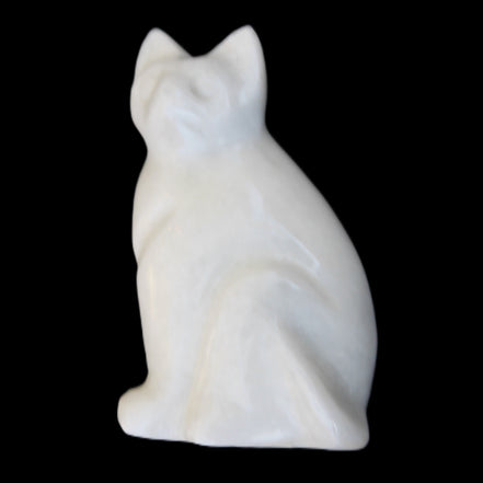 White Jade hand-carved Cat 61*40*106mm 407g in sunlight - Rocks and Things Store