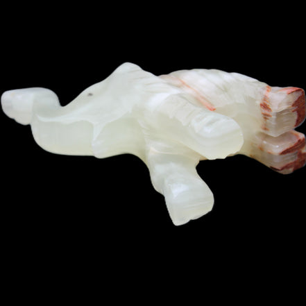 Afghan Jade hand-carved Elephant 78*33*111mm 248g in sunlight - Rocks and Things Store