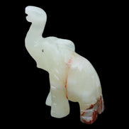 Afghan Jade hand-carved Elephant 78*33*111mm 248g in sunlight - Rocks and Things Store