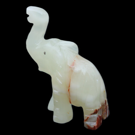 Afghan Jade hand-carved Elephant 78*33*111mm 248g in sunlight - Rocks and Things Store