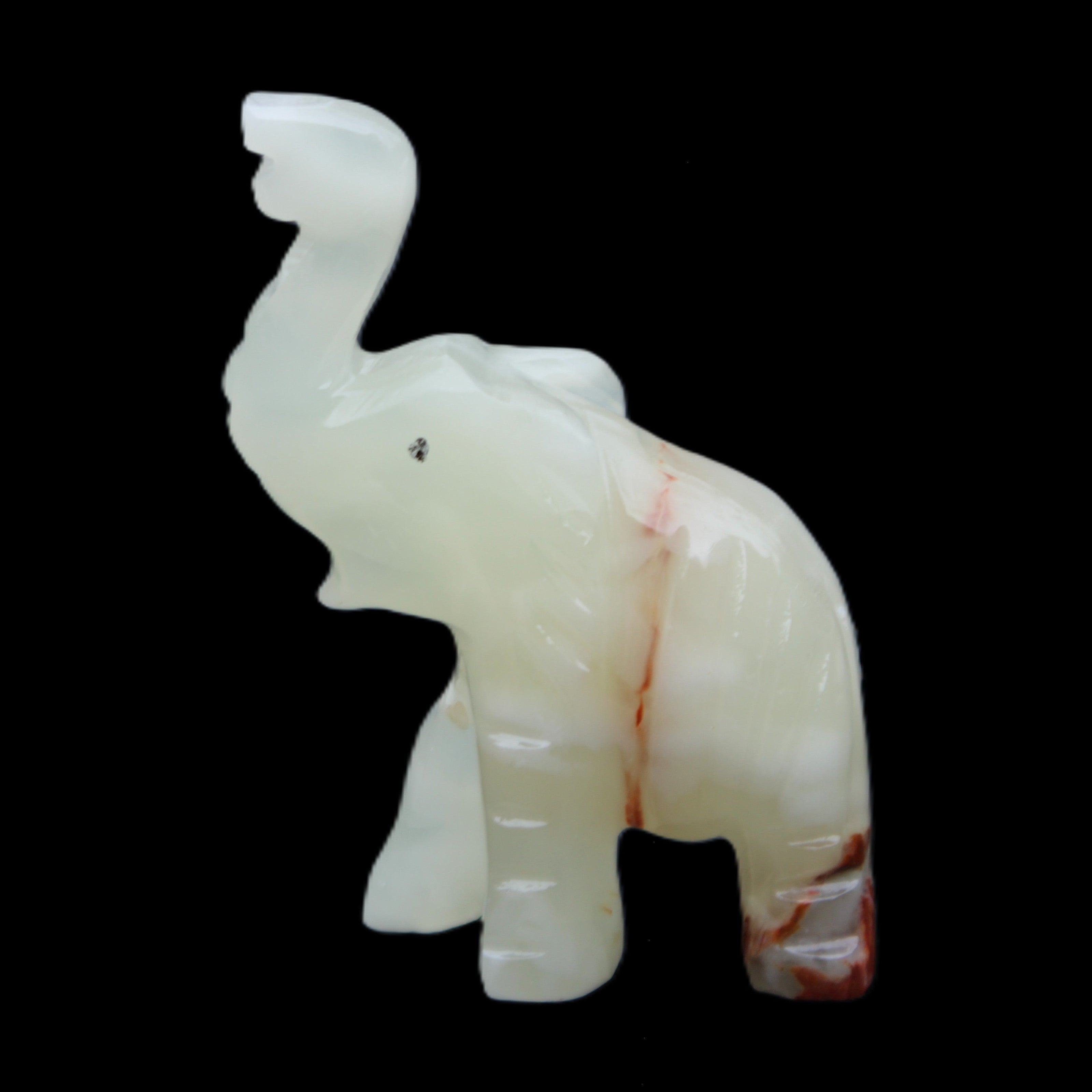 Afghan Jade hand-carved Elephant 78*33*111mm 248g in sunlight - Rocks and Things Store