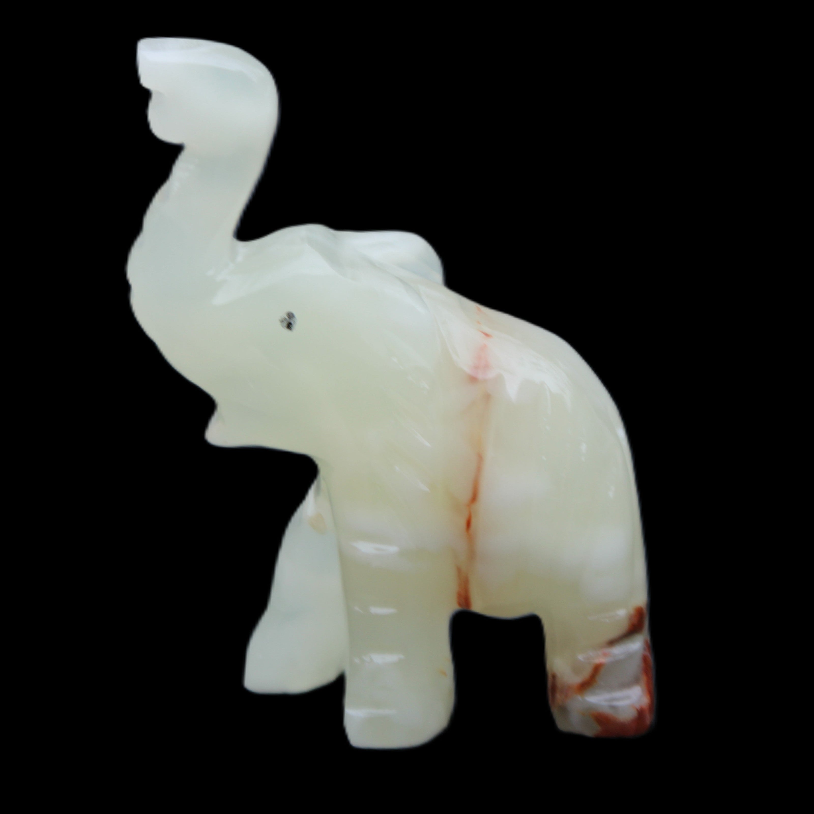 Afghan Jade hand-carved Elephant 78*33*111mm 248g in sunlight - Rocks and Things Store