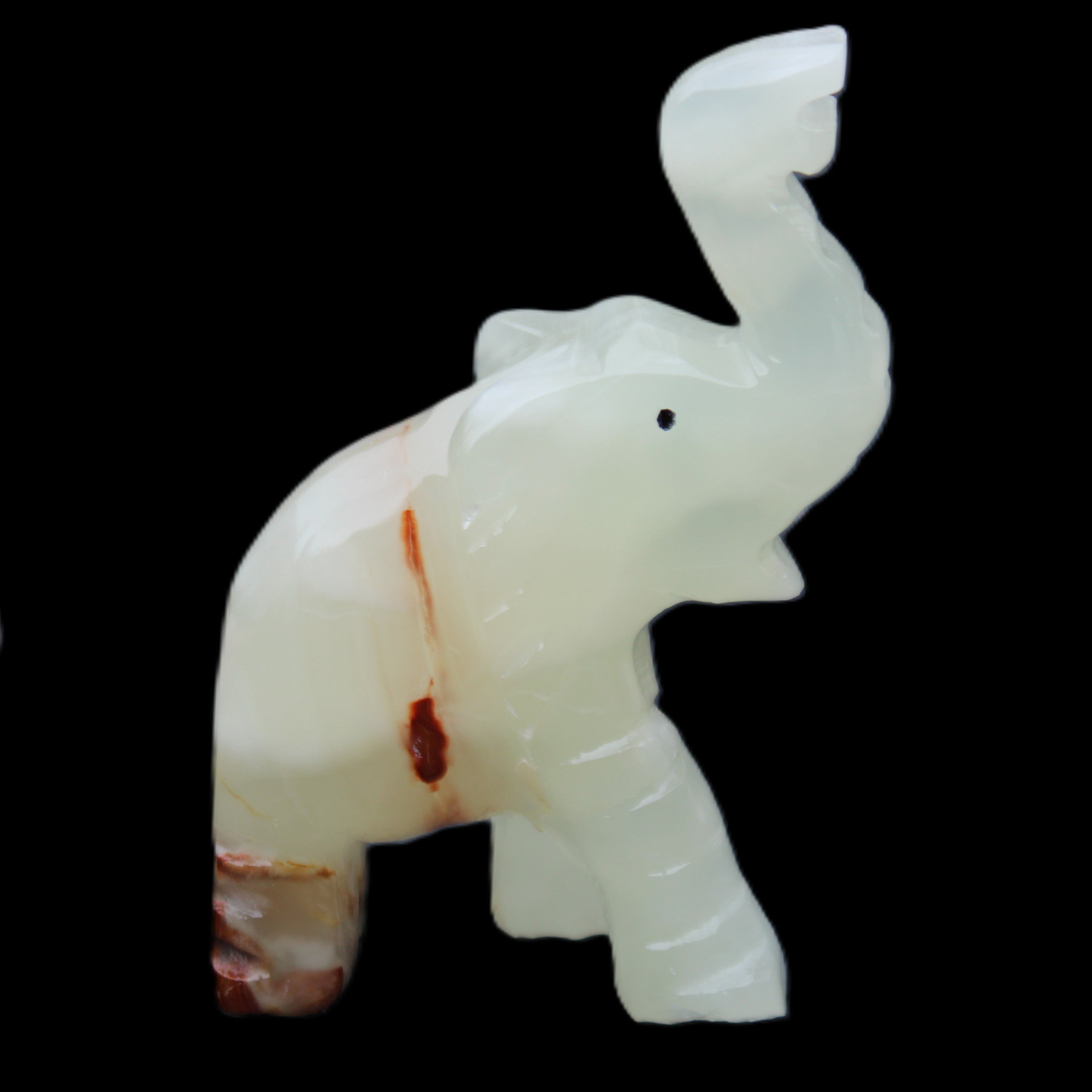 Afghan Jade hand-carved Elephant 78*33*111mm 248g in sunlight - Rocks and Things Store