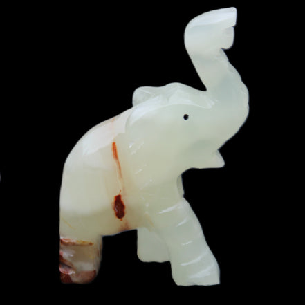 Afghan Jade hand-carved Elephant 78*33*111mm 248g in sunlight - Rocks and Things Store