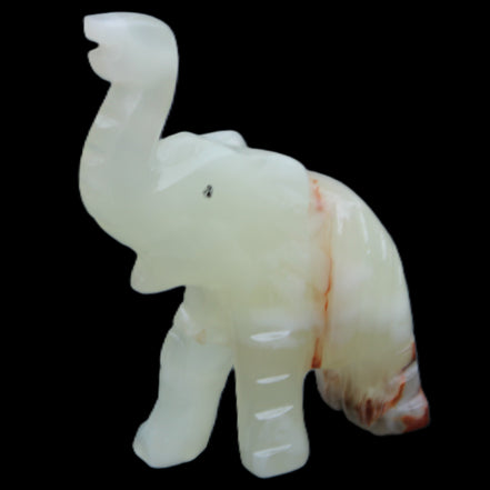 Afghan Jade hand-carved Elephant 78*33*111mm 248g in sunlight - Rocks and Things Store