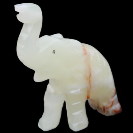 Afghan Jade hand-carved Elephant 78*33*111mm 248g in sunlight - Rocks and Things Store