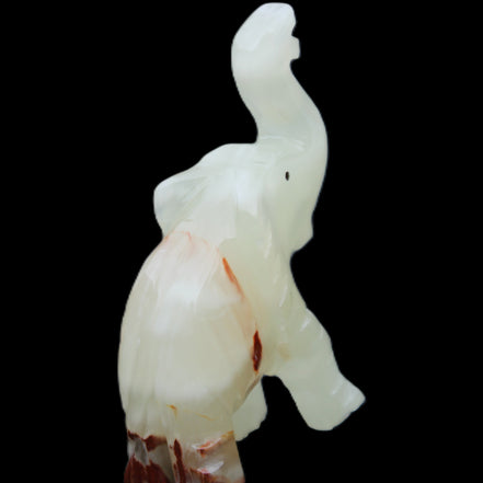 Afghan Jade hand-carved Elephant 78*33*111mm 248g in sunlight - Rocks and Things Store